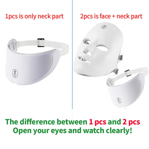 7-Color LED Face & Neck Light Therapy Mask
