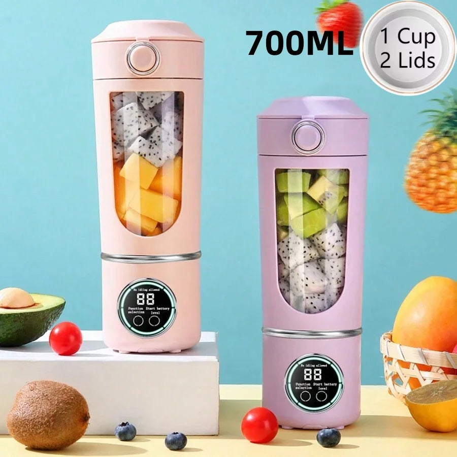 Portable USB Rechargeable Blender – 12 Blade Smoothie & Juice Maker (700ML)